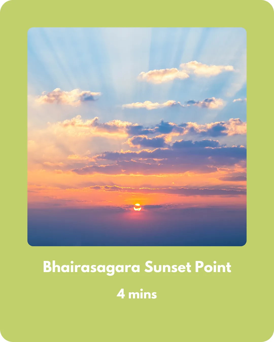 Bhairasagara Sunset View Point near Manor Farm